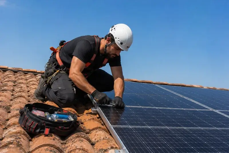 Maintenance et monitoring de panneaux solaires à la Brousse